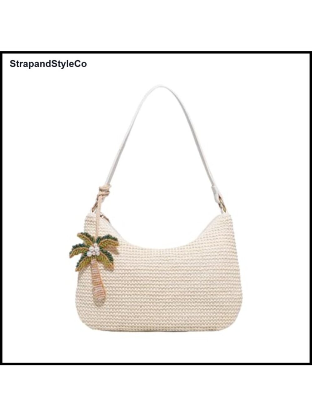 Crochet Woven Boho Beach Top Handle Underarm Shoulder Bag